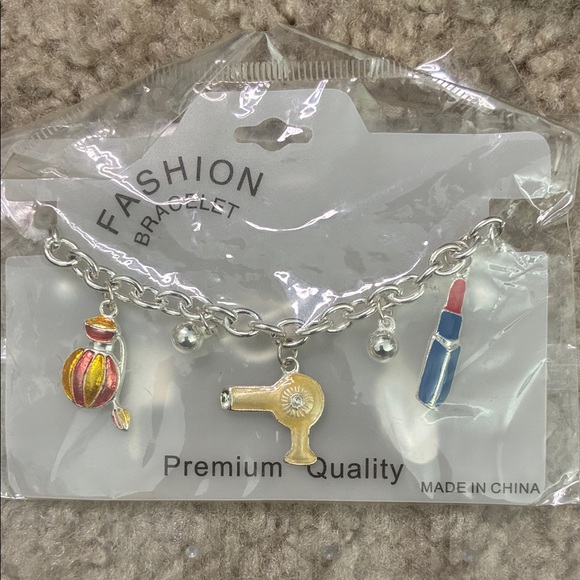 Fashion Jewelry Jewelry - Fashion Jewelry Silver Charm Bracelet with Colorful Accents